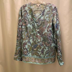 Talbots print blouse
